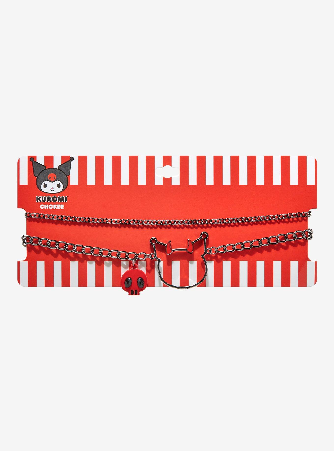 Kuromi Devil Outline Layered Choker Necklace, , hi-res
