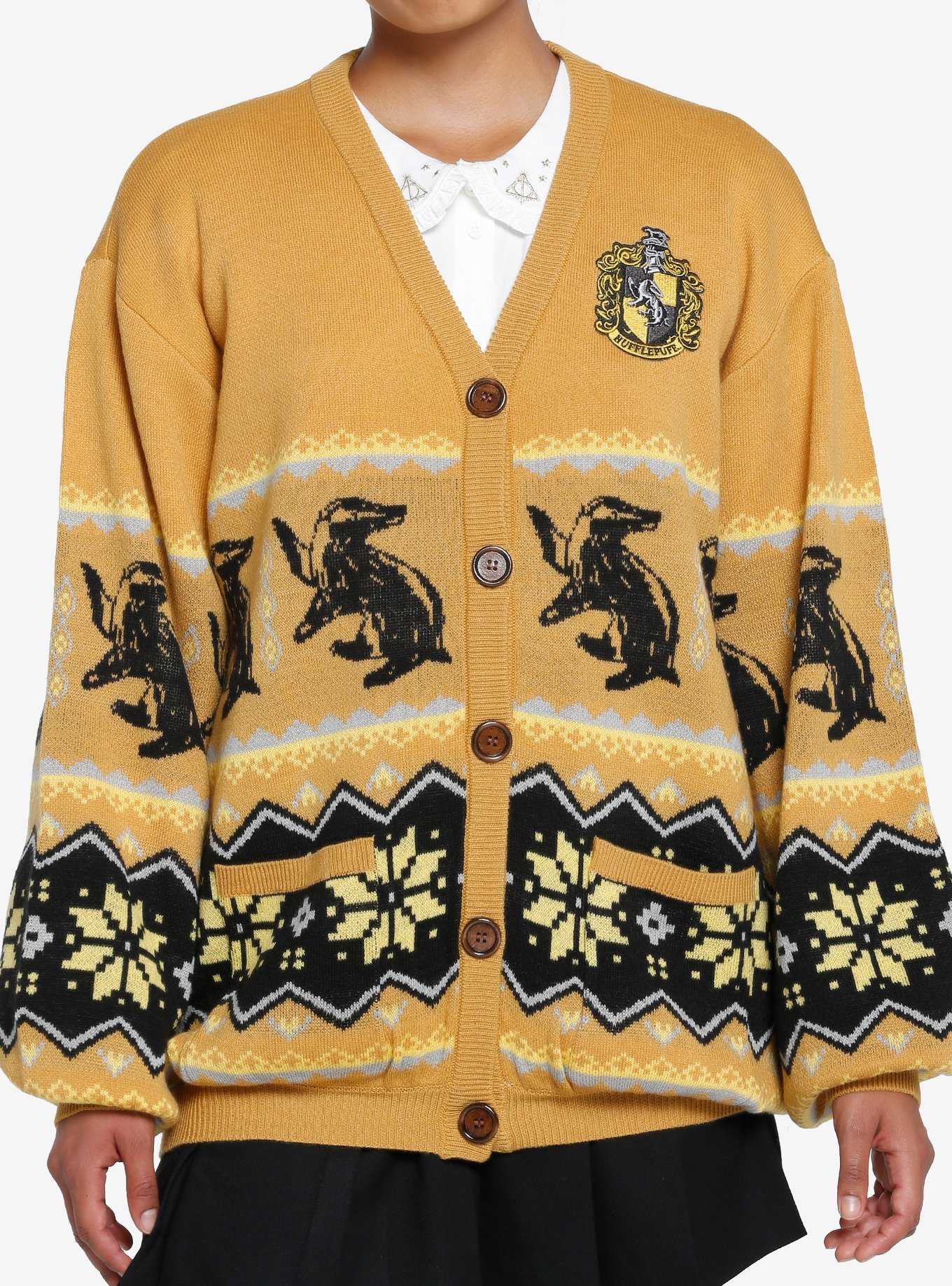 Harry Potter Hufflepuff Fair Isle Cardigan, , hi-res