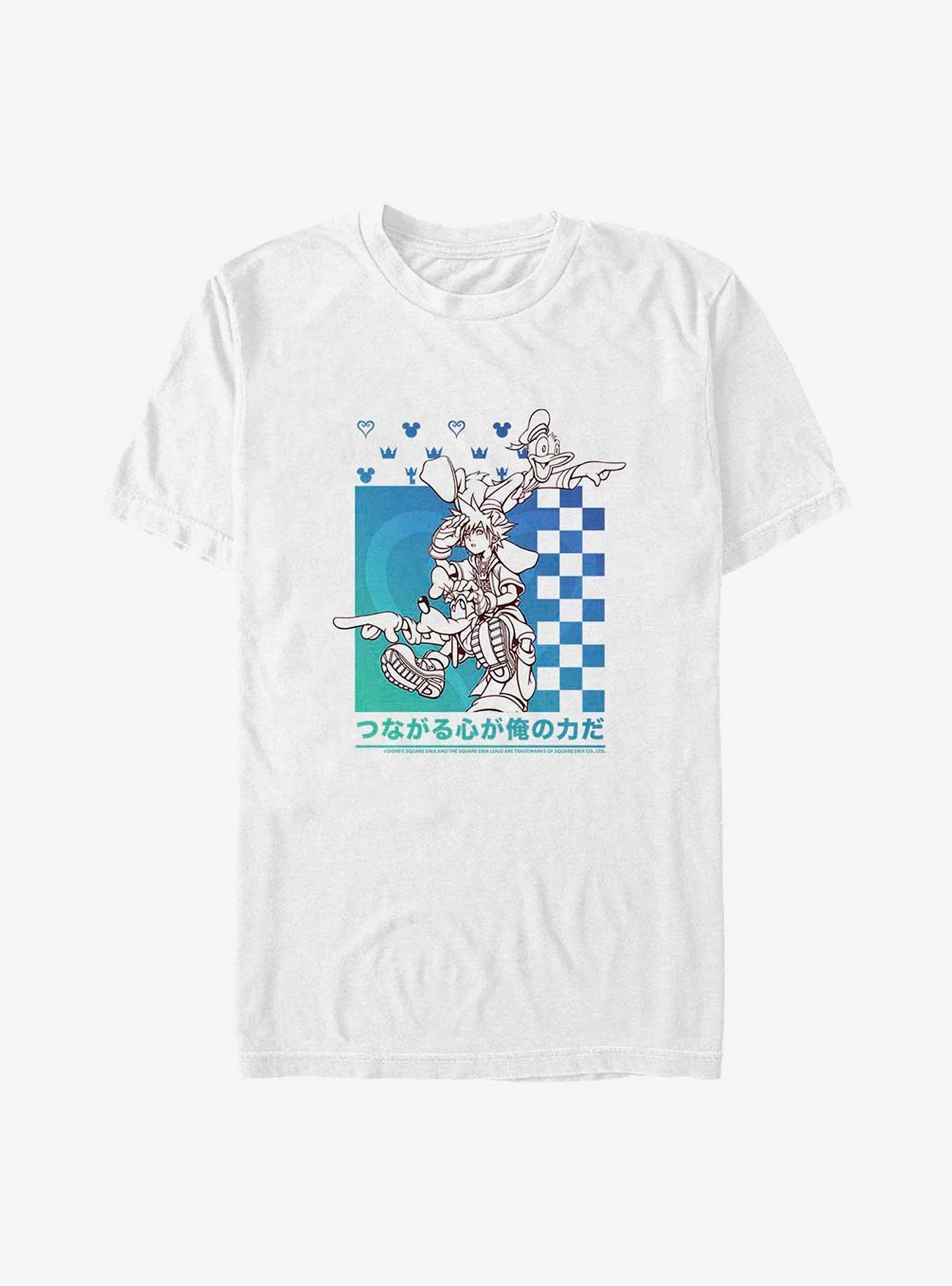 Disney Kingdom Hearts Power Friends Sora, Goofy, and Donald Big & Tall T-Shirt, WHITE, hi-res