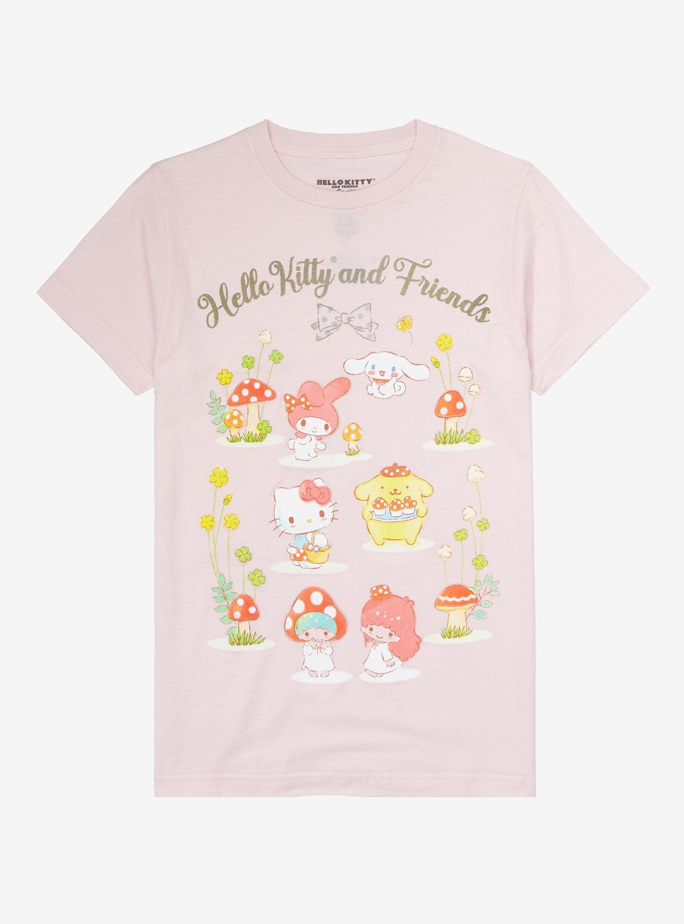 Hello Kitty And Friends Group Boyfriend Fit Girls T-Shirt