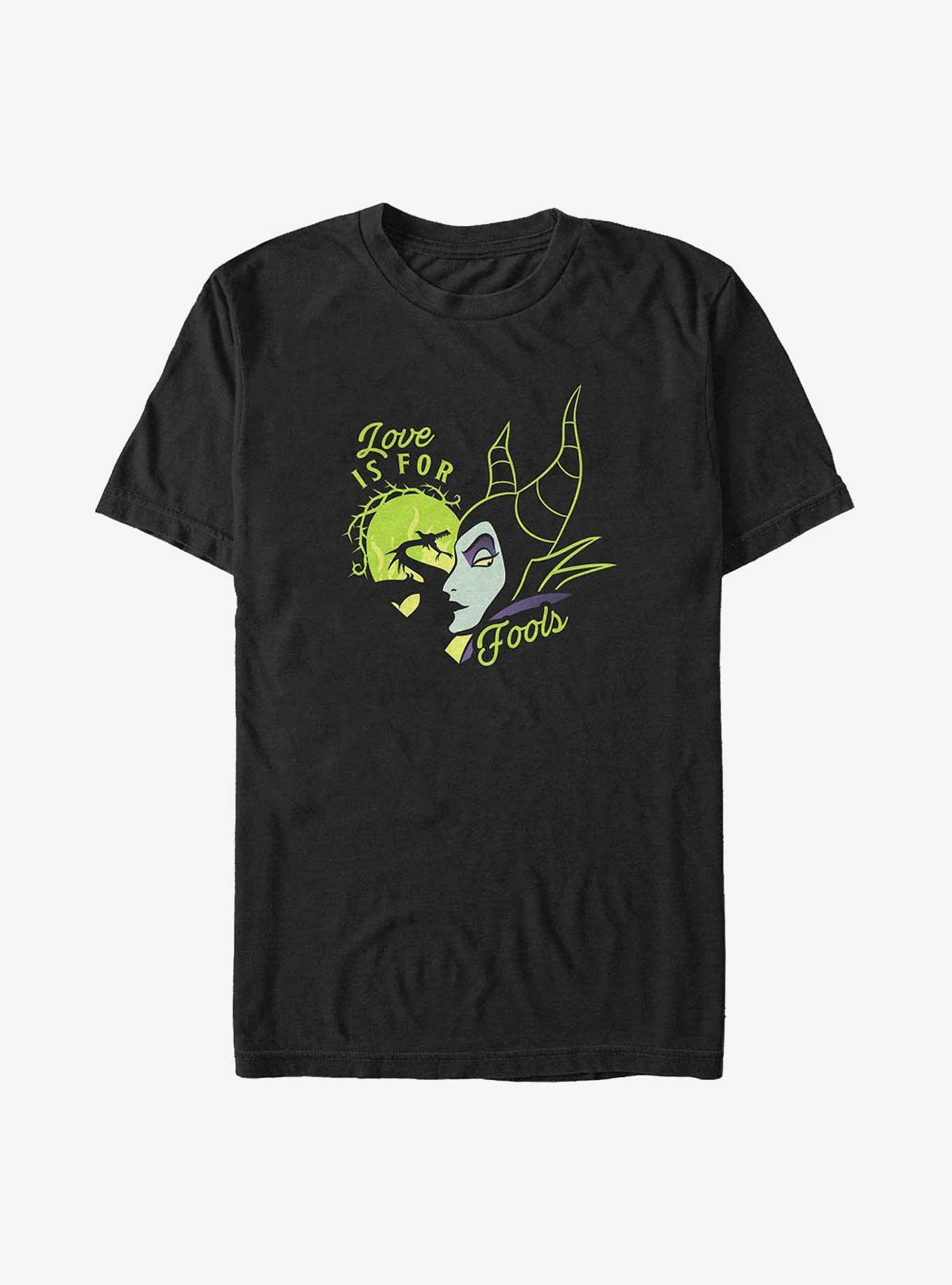 Disney Sleeping Beauty Maleficent Fools Love Big & Tall T-Shirt, BLACK, hi-res