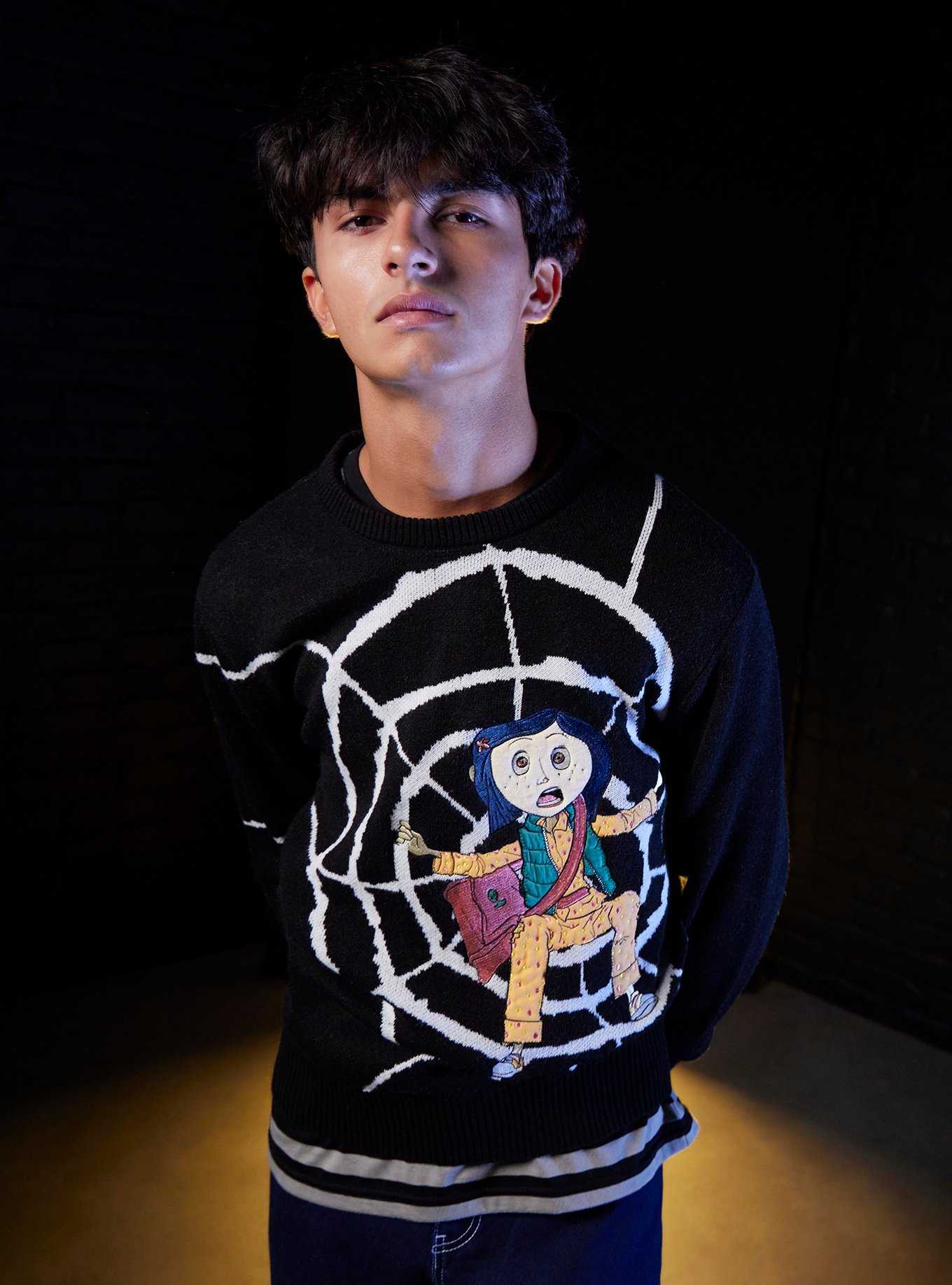 Coraline Spiderweb Knit Sweater, , hi-res