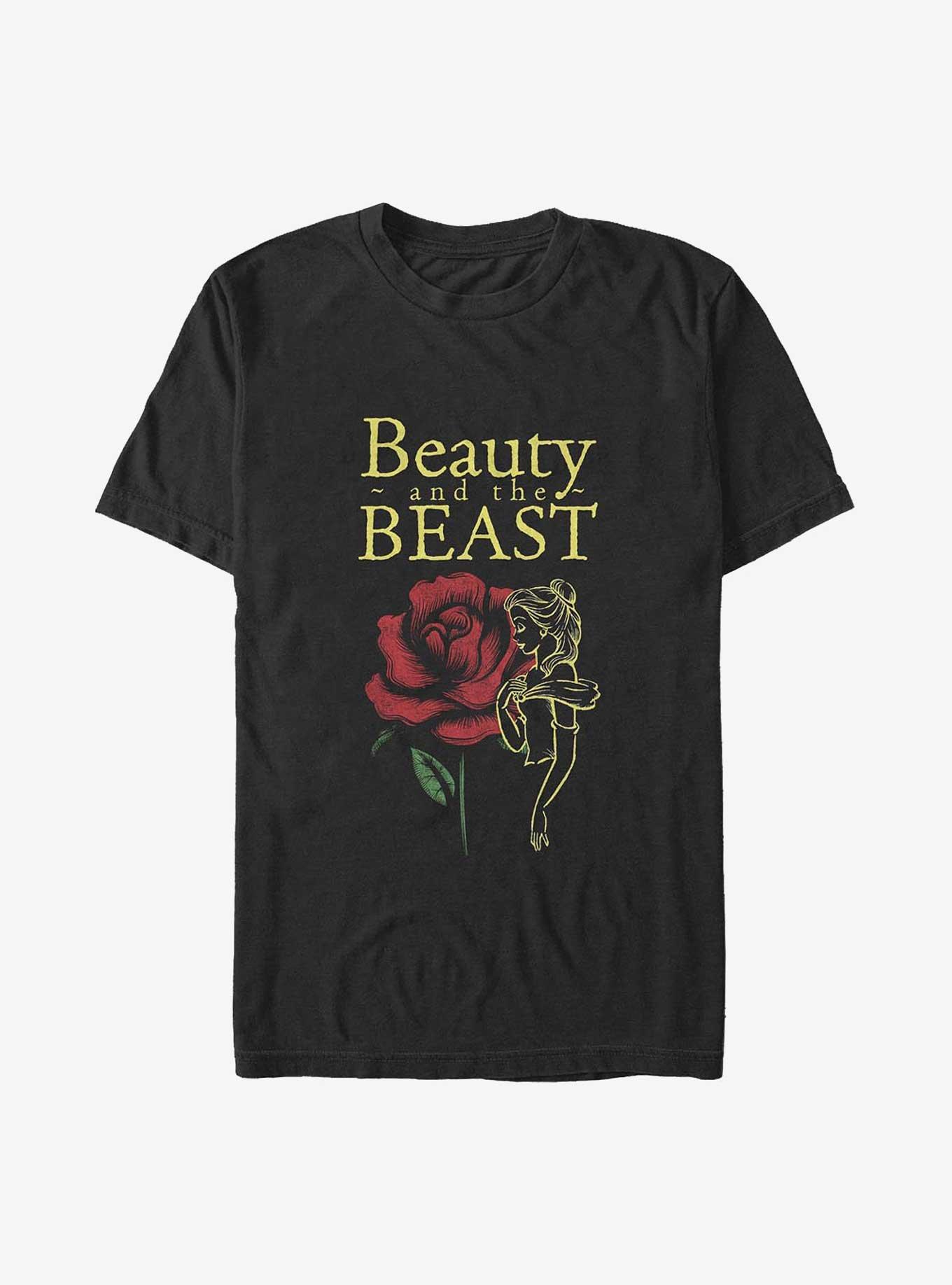 Disney Beauty and the Beast Rose Belle Big & Tall T-Shirt, BLACK, hi-res
