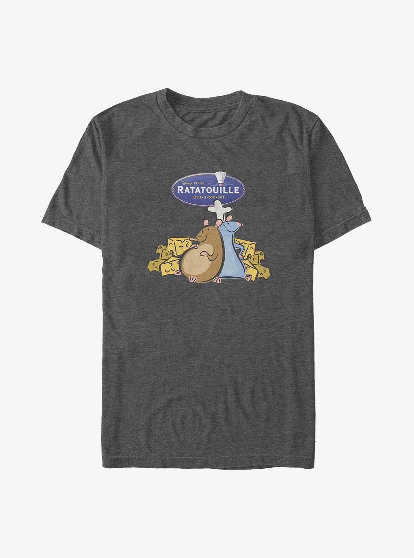 Disney Pixar Ratatouille Emile & Remy Cheese Big & Tall T-Shirt, CHAR HTR, hi-res