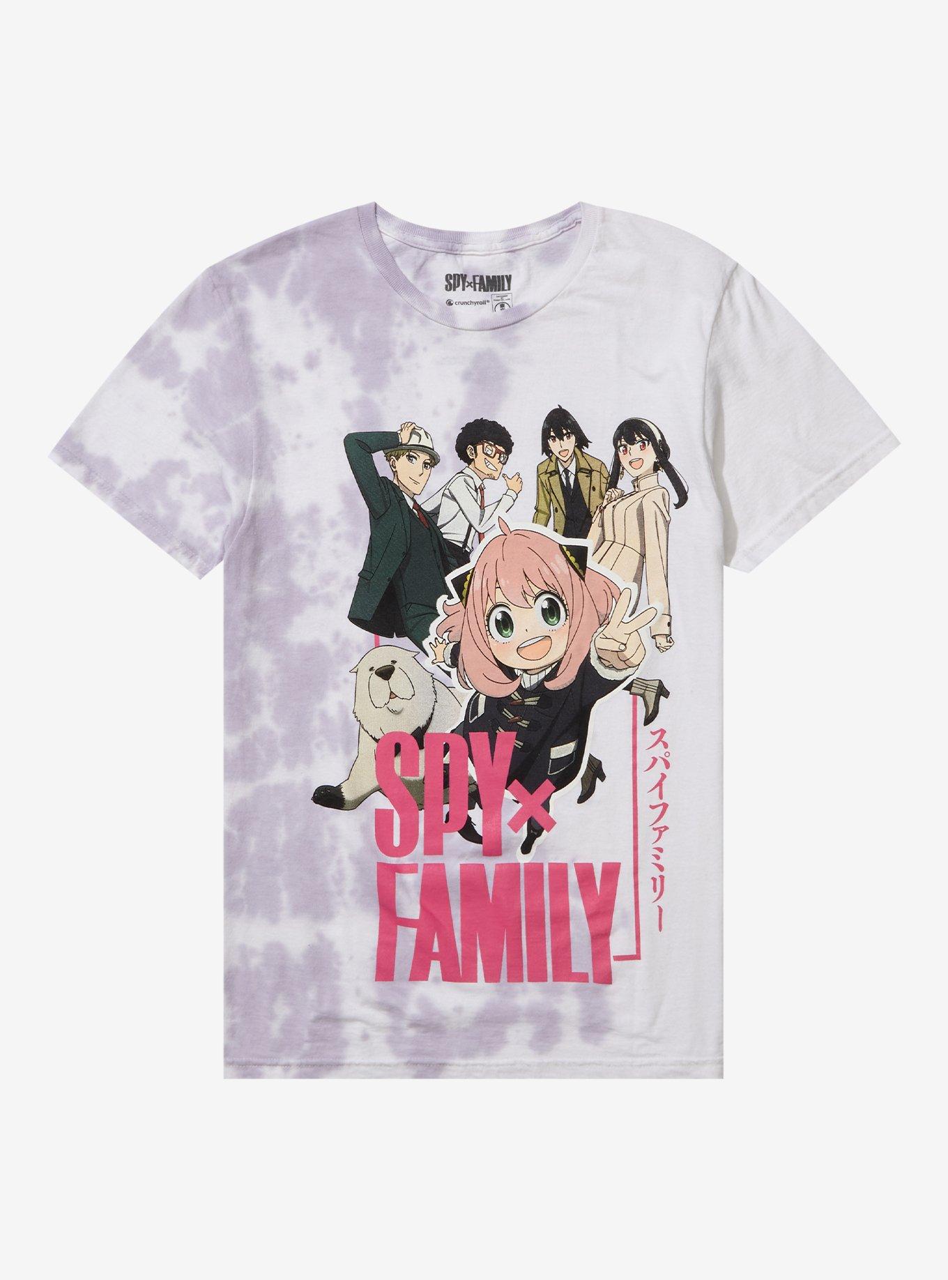 Spy X Family Group Tie-Dye Boyfriend Fit Girls T-Shirt, MULTI, hi-res