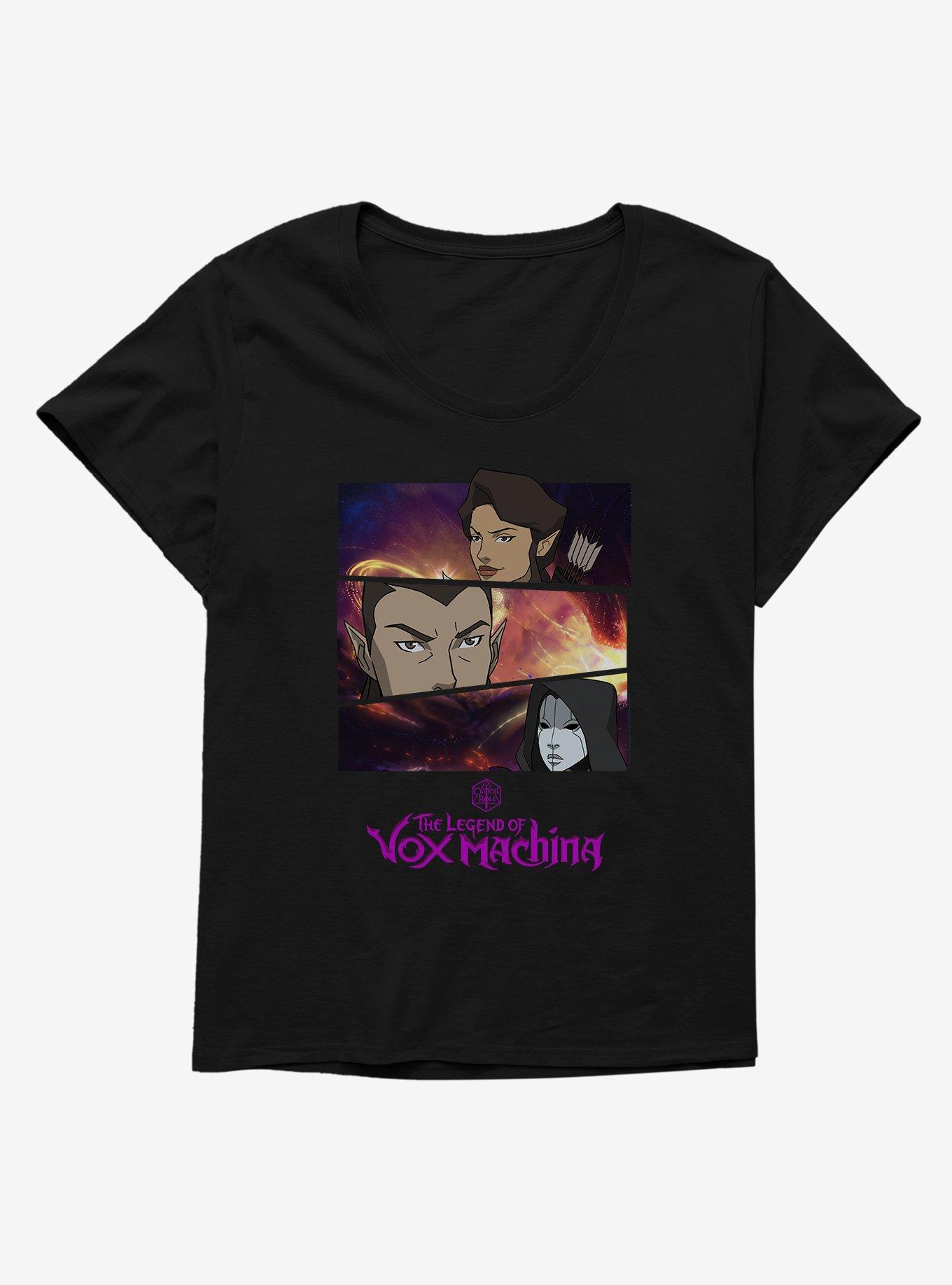 Critical Role The Legend Of Vox Machina Vex, Vax, & The Matron Of Ravens  Womens T-Shirt Plus Size