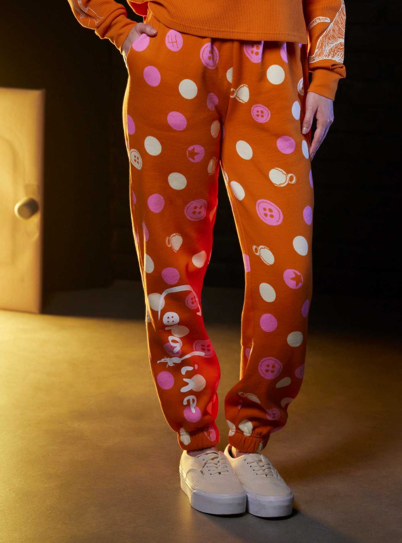  Women's Pajama Pants Cute Fox Head Orange Polka Dot