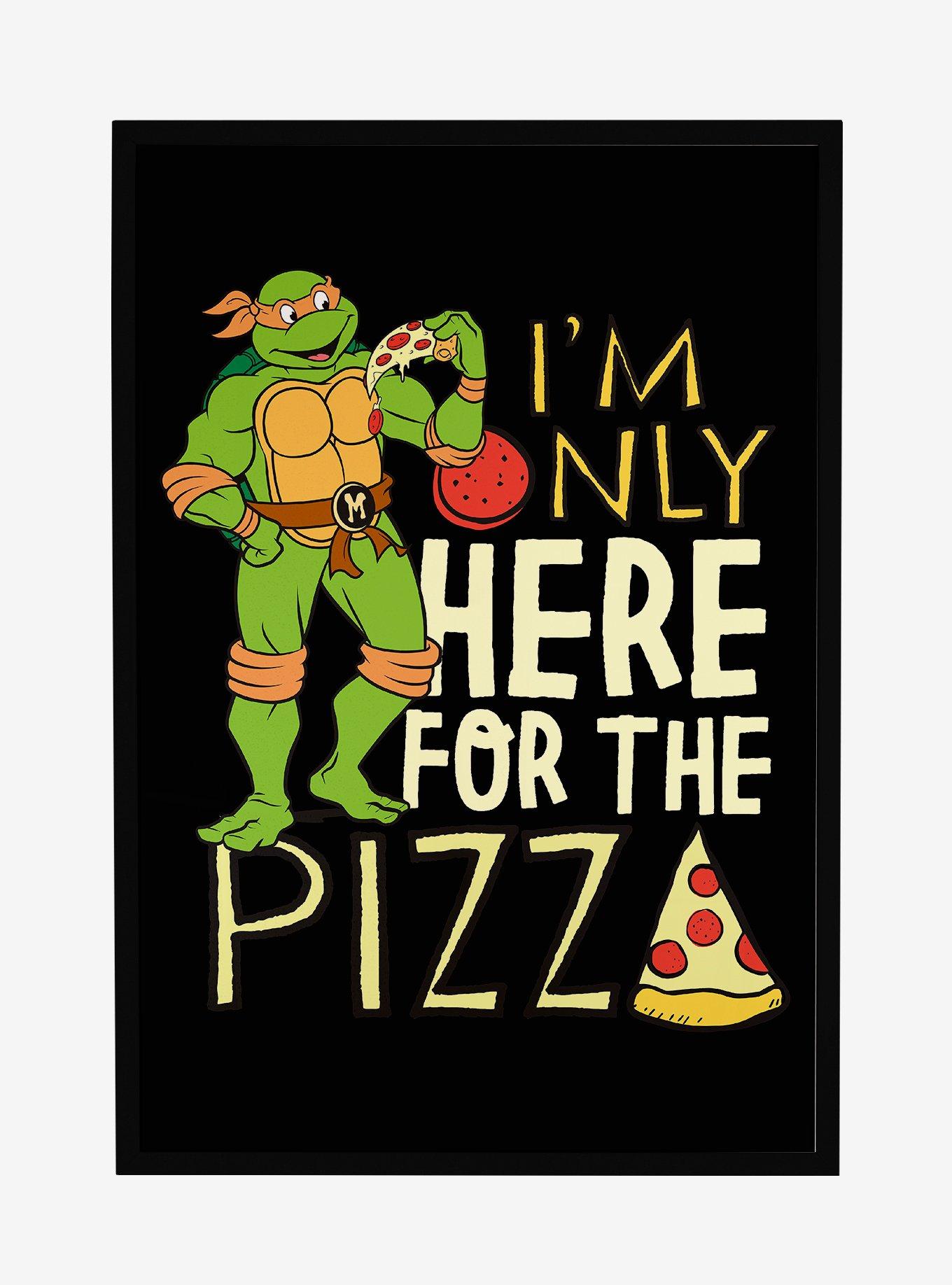 Teenage Mutant Ninja Turtles Michelangelo Here For The Pizza Framed Poster, , hi-res