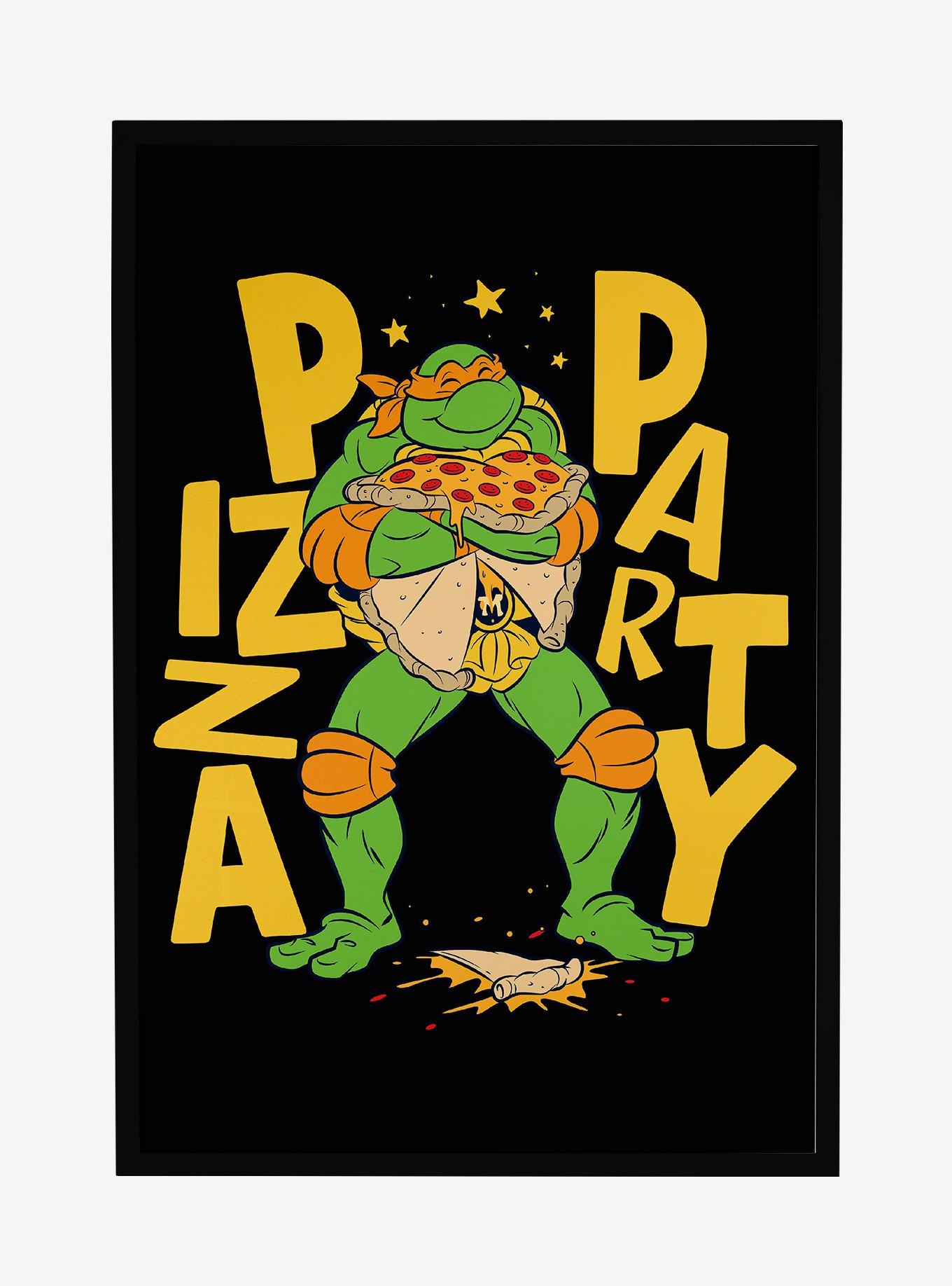 Teenage Mutant Ninja Turtles Michelangelo Pizza Party Framed Poster, , hi-res