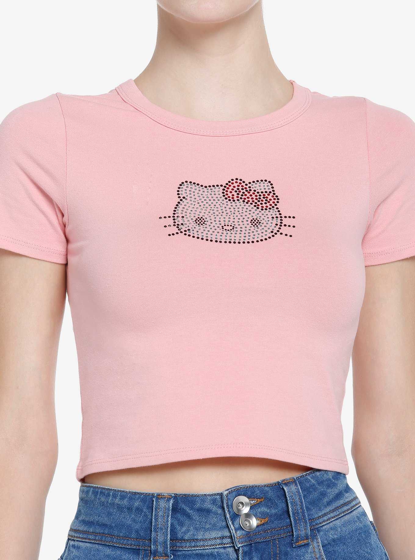 Hello Kitty Pink Rhinestone Girls Baby T-Shirt, , hi-res