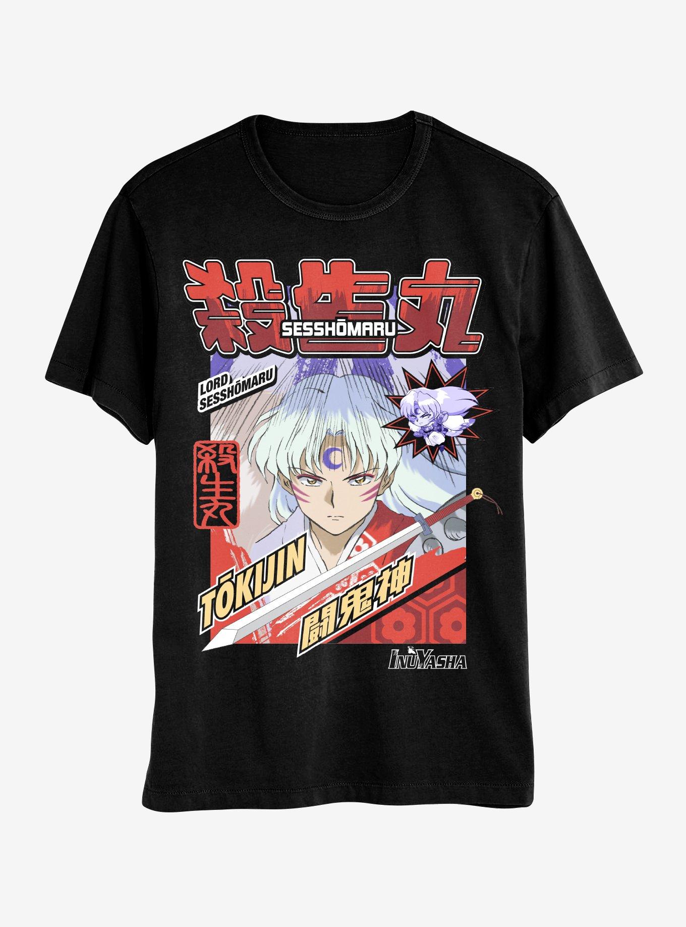 Inuyasha Sesshomaru Portrait Boyfriend Fit Girls T-Shirt, MULTI, hi-res