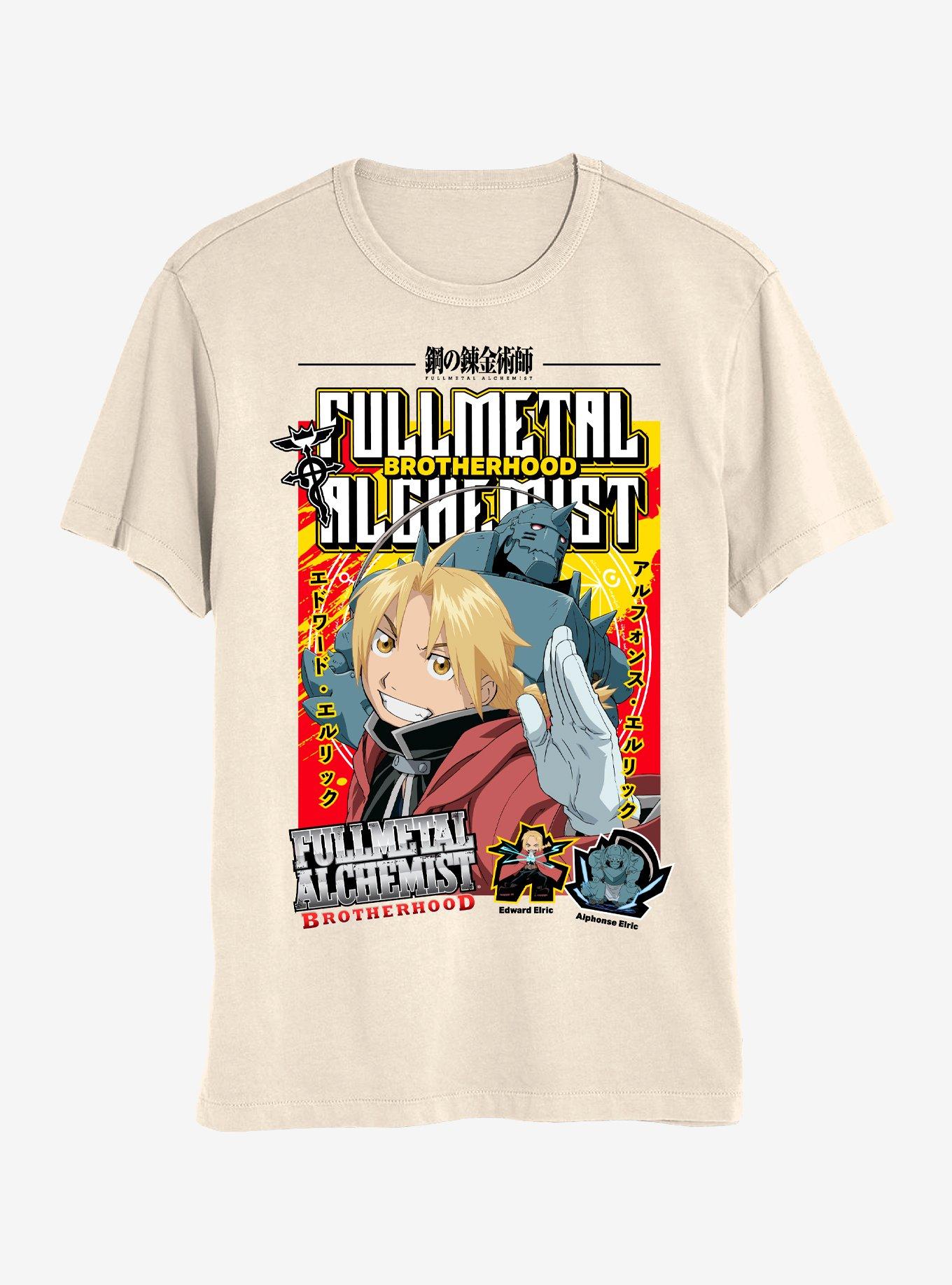 Full Metal Alchemist: Brotherhood Text Collage Boyfriend Fit Girls T-Shirt, MULTI, hi-res