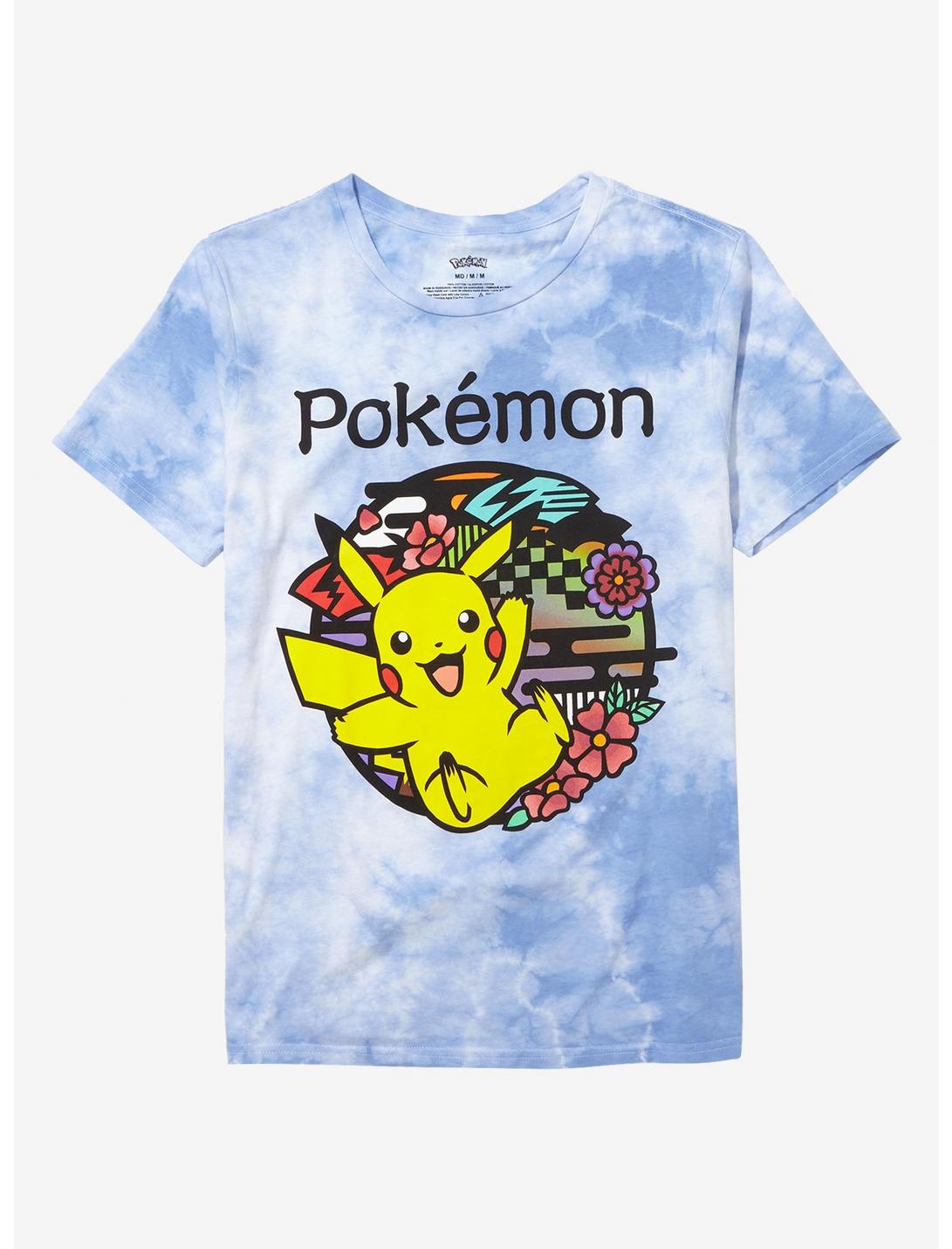 Pokemon Pikachu Circle Tie-Dye Boyfriend Fit Girls T-Shirt, MULTI, hi-res