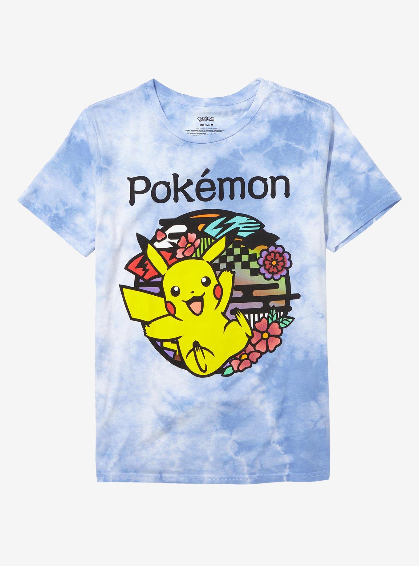 Pokemon Pikachu Circle Tie-Dye Boyfriend Fit Girls T-Shirt | Hot Topic