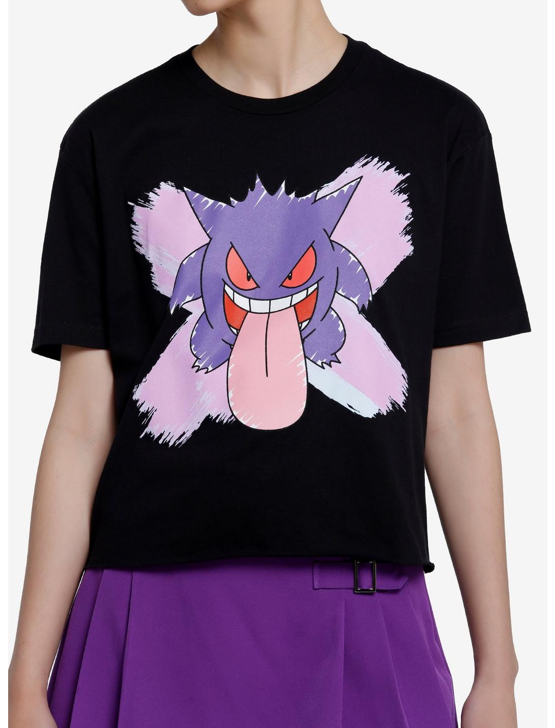Pokemon Gengar Girls Crop T-Shirt, MULTI, hi-res