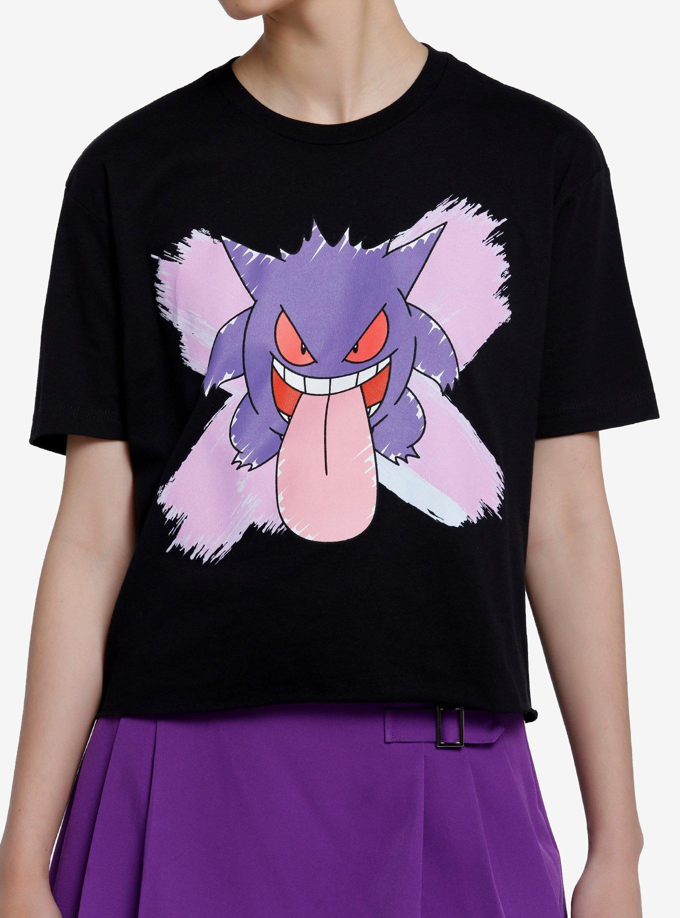 Pokemon Gengar Girls Crop T-Shirt, MULTI, hi-res