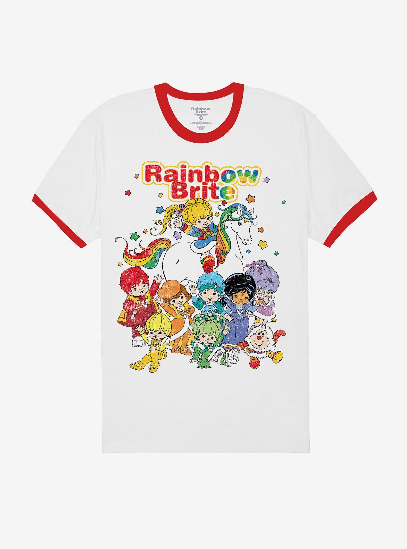 Rainbow Striped Ringer T-Shirt, Hot Topic