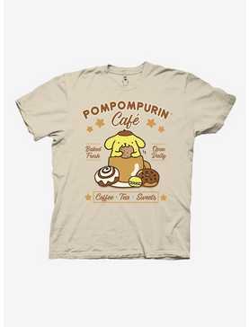Pompompurin Cafe Boyfriend Fit Girls T-Shirt, , hi-res