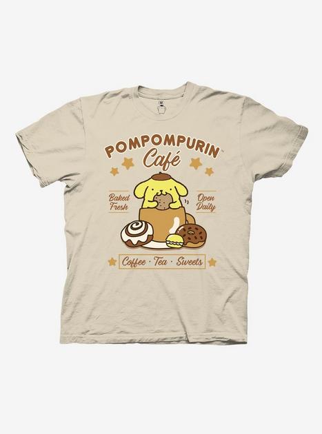 Pompompurin Cafe Boyfriend Fit Girls T-Shirt | Hot Topic