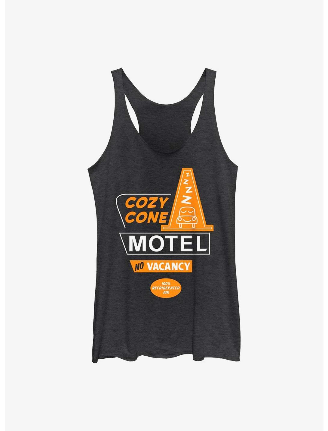 Cars Cozy Cone Motel Girls Raw Edge Tank, BLK HTR, hi-res