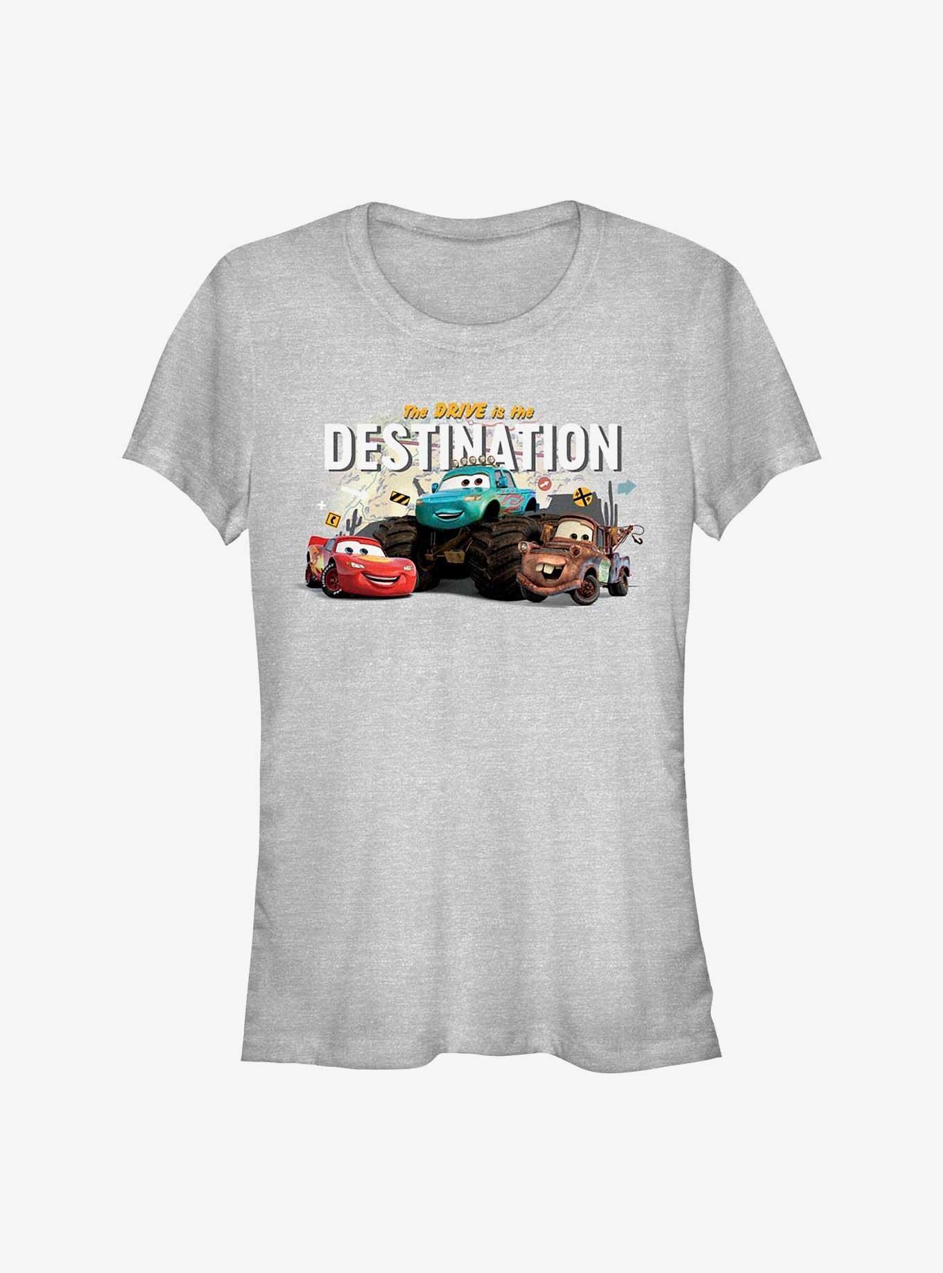 Cars The Drive Is The Destination Cars Girls T-Shirt, ATH HTR, hi-res