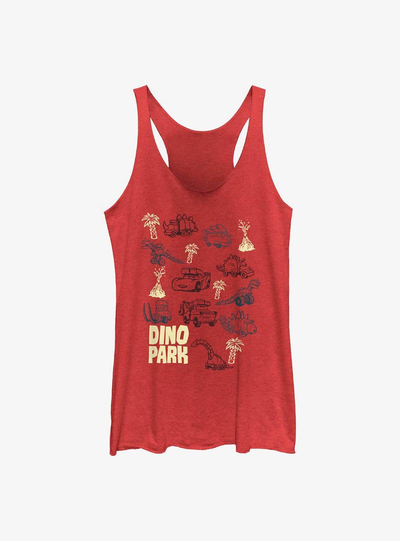 Cars Dino Jumble Girls Raw Edge Tank, RED HTR, hi-res