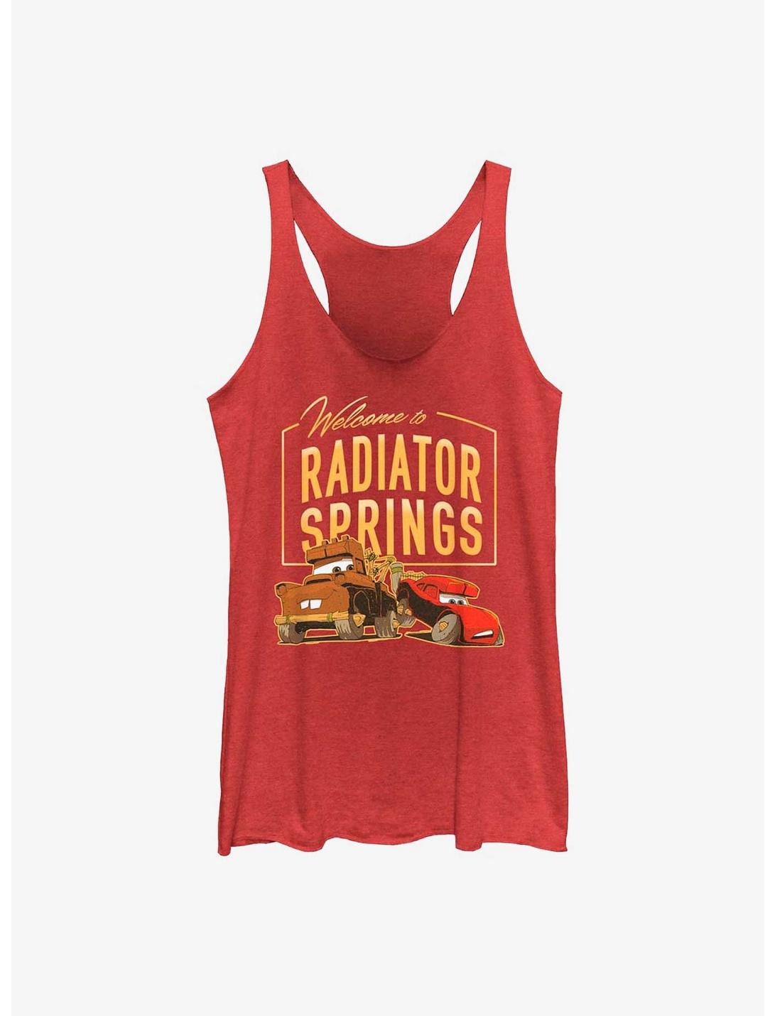 Cars Welcome To Radiator Springs Girls Raw Edge Tank, RED HTR, hi-res