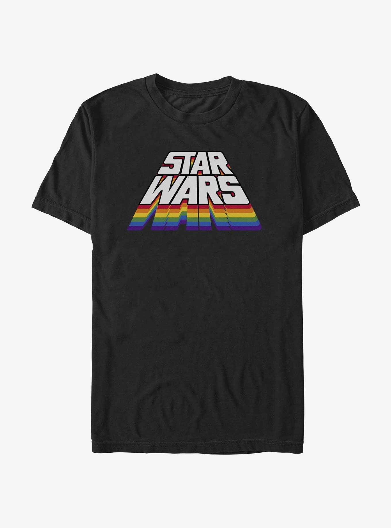 Star Wars Logo Rainbow Stack T-Shirt, , hi-res