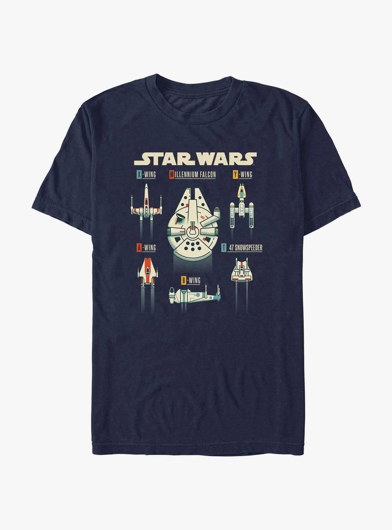 Boy's Star Wars Star Ship Meeting T-Shirt - Royal Blue - X Small