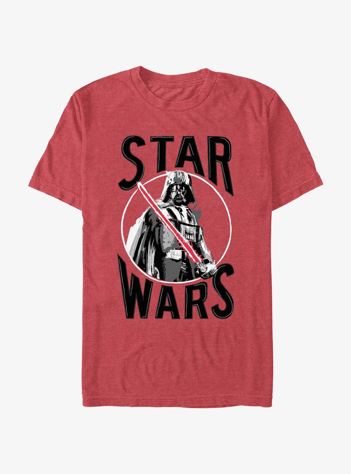 Star Wars Vader Full Circle T-Shirt, RED HTR, hi-res