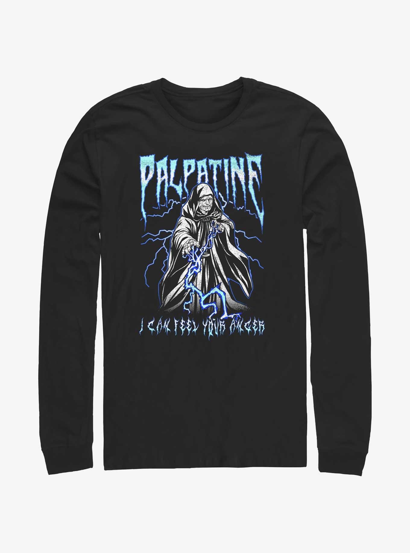 Star Wars Heavy Metal Palpatine Long-Sleeve T-Shirt, BLACK, hi-res