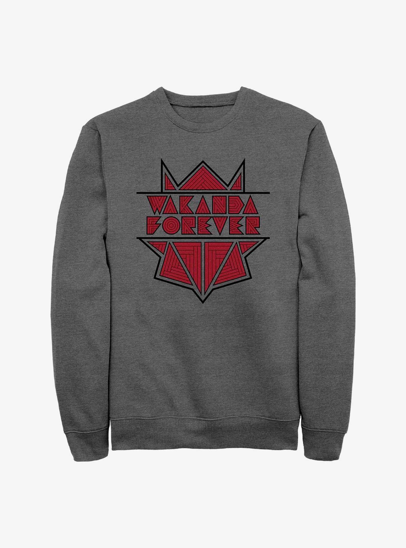 Marvel Black Panther: Wakanda Forever Geometric Panther Logo Sweatshirt, , hi-res