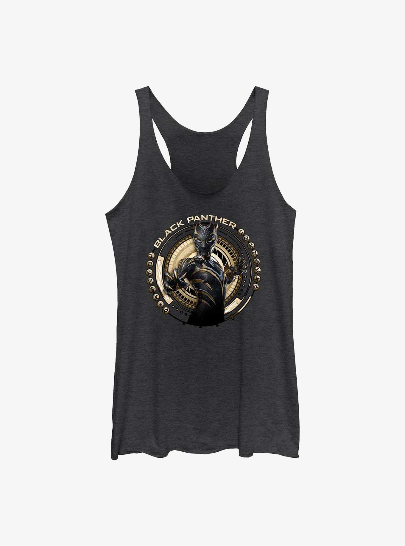 Marvel Black Panther: Wakanda Forever Shuri Action Badge Girls Tank, BLK HTR, hi-res