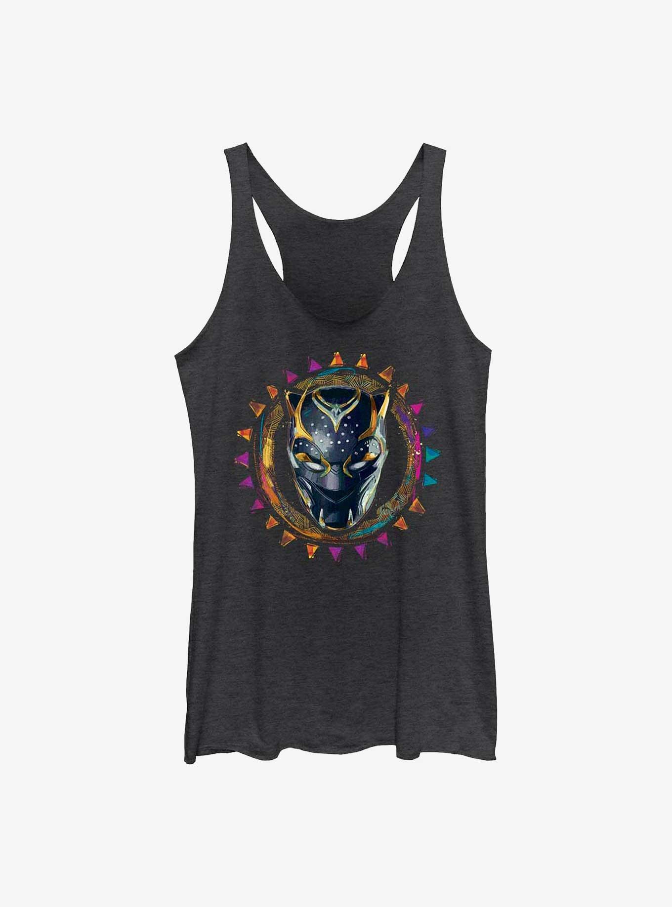 Marvel Black Panther: Wakanda Forever Shuri Badge Girls Tank, BLK HTR, hi-res