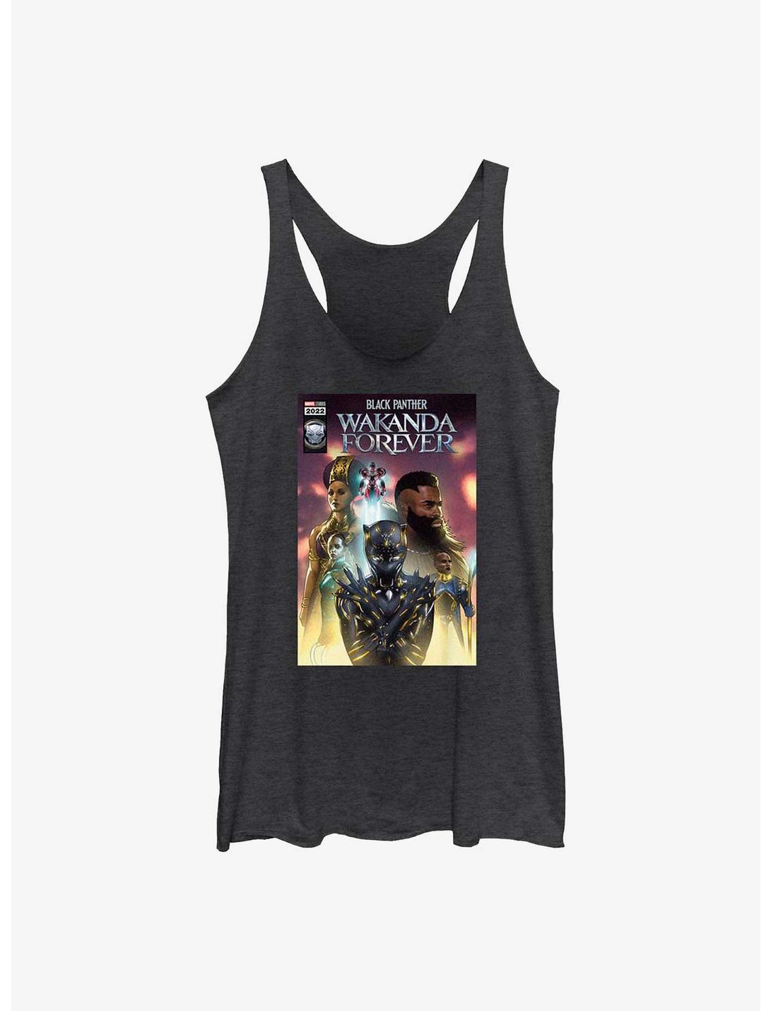 Marvel Black Panther: Wakanda Forever Shuri Comic Cover Poster Girls Tank, BLK HTR, hi-res