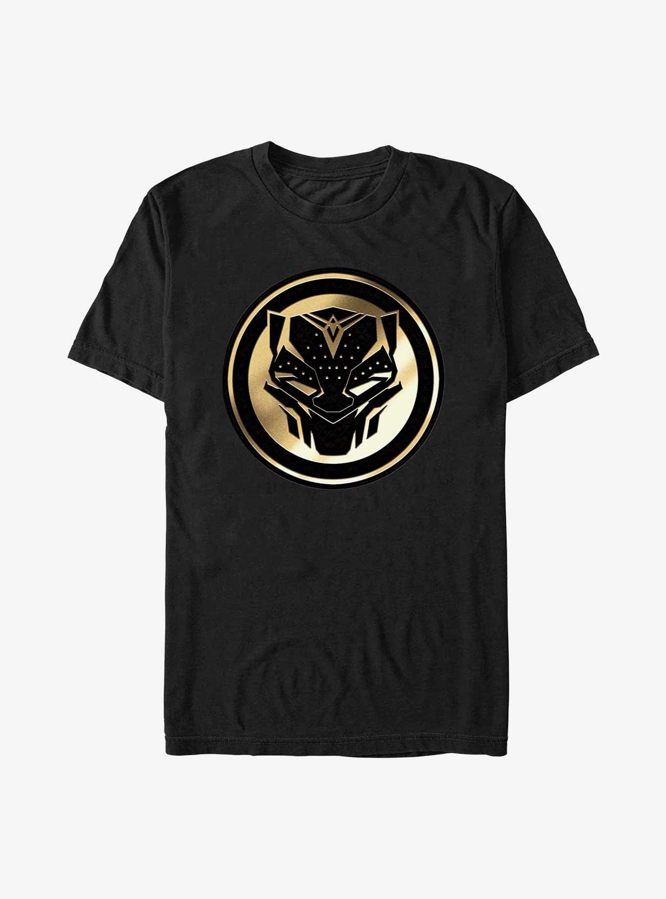 Marvel Black Panther: Wakanda Forever Golden Emblem T-Shirt, BLACK, hi-res