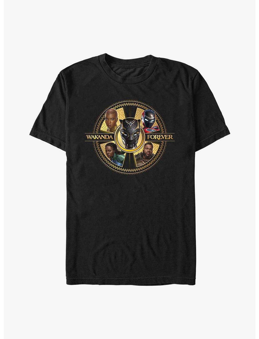 Marvel Black Panther: Wakanda Forever Warrior Heroes Badge T-Shirt, BLACK, hi-res