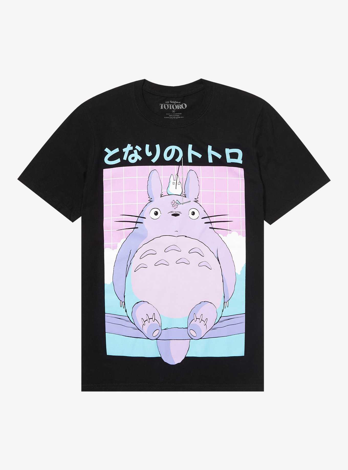 Studio Ghibli My Neighbor Totoro Pastel Grid Boyfriend Fit Girls T-Shirt, , hi-res