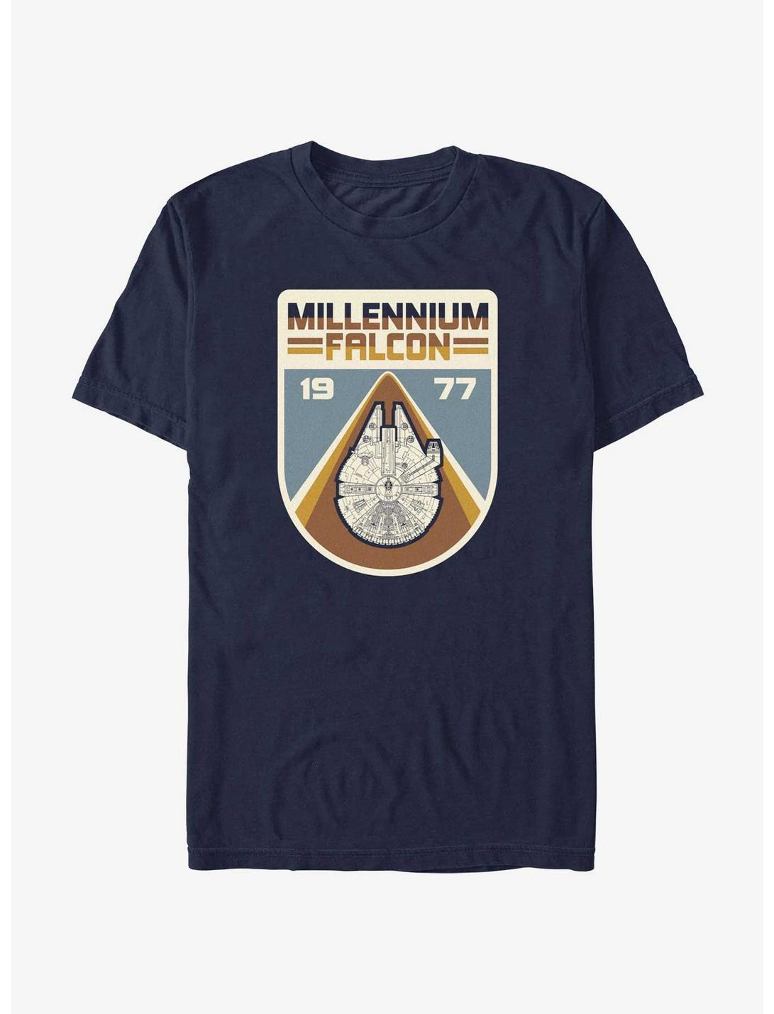 Star Wars Millennium Falcon Badge T-Shirt, NAVY, hi-res