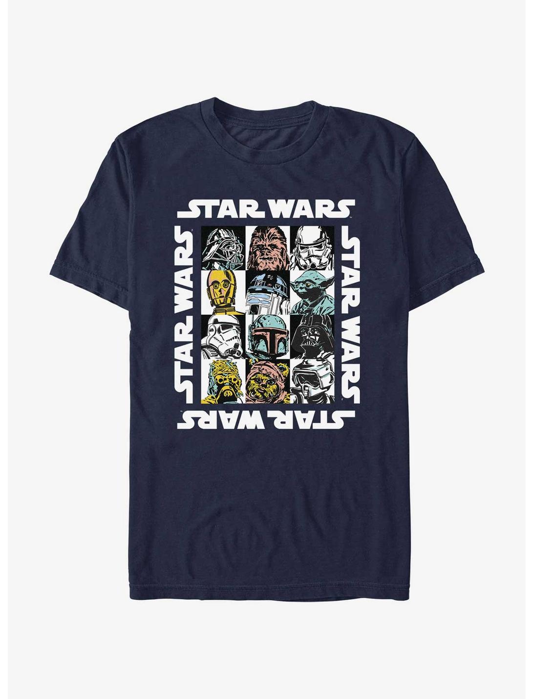 Star Wars Galaxy Grid T-Shirt, NAVY, hi-res
