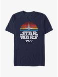 Star Wars Logo Rainbow Sun T-Shirt, NAVY, hi-res