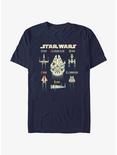 Star Wars Rebel Ships T-Shirt, NAVY, hi-res