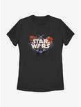 Star Wars Floral Darth Vader Womens T-Shirt, BLACK, hi-res