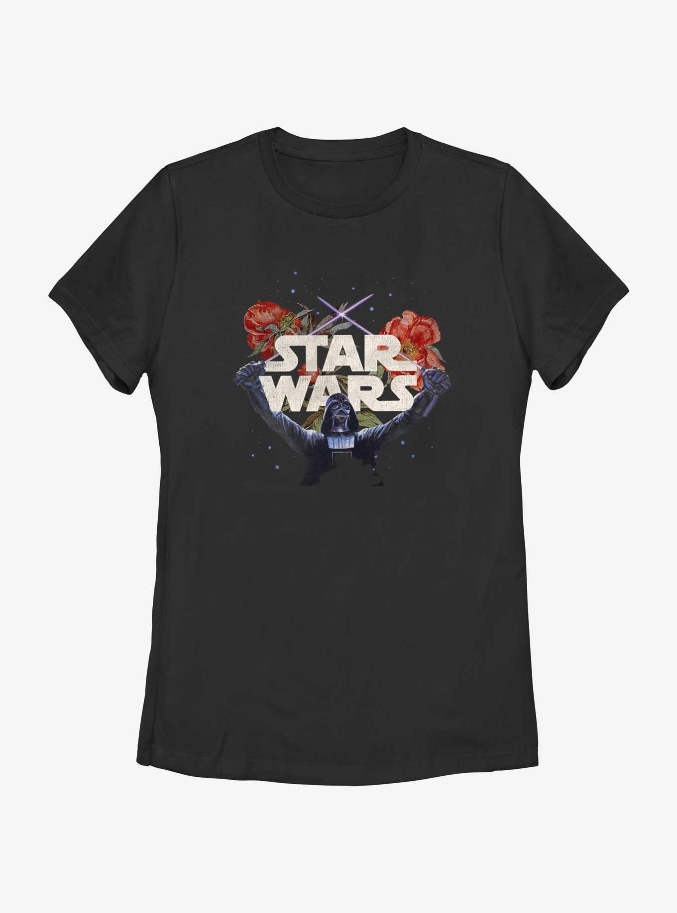 Star Wars Floral Darth Vader Womens T-Shirt, , hi-res