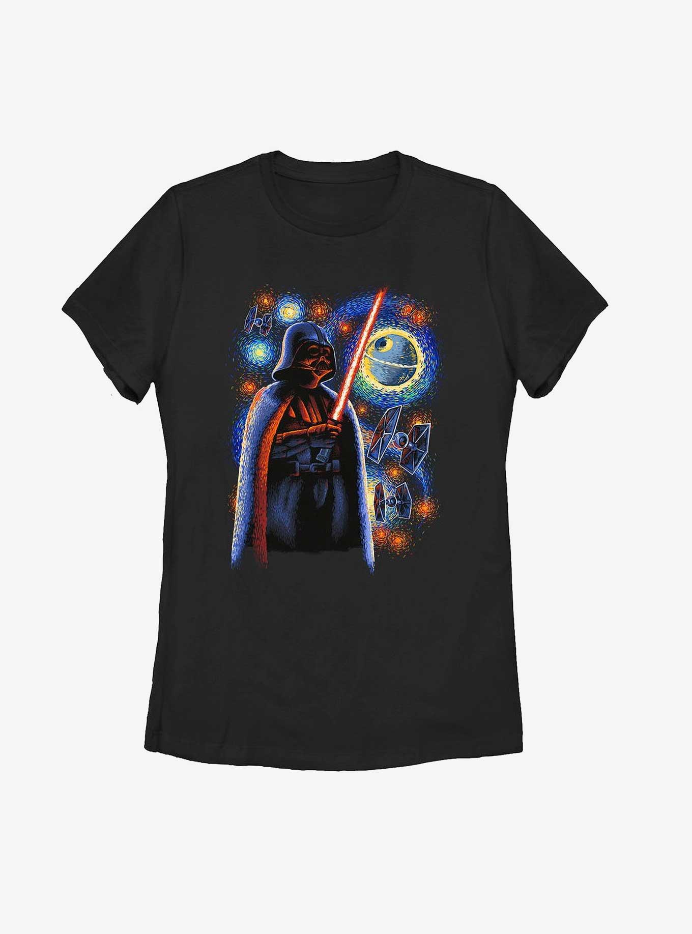 Star Wars Darth Vader Starry Womens T-Shirt, BLACK, hi-res