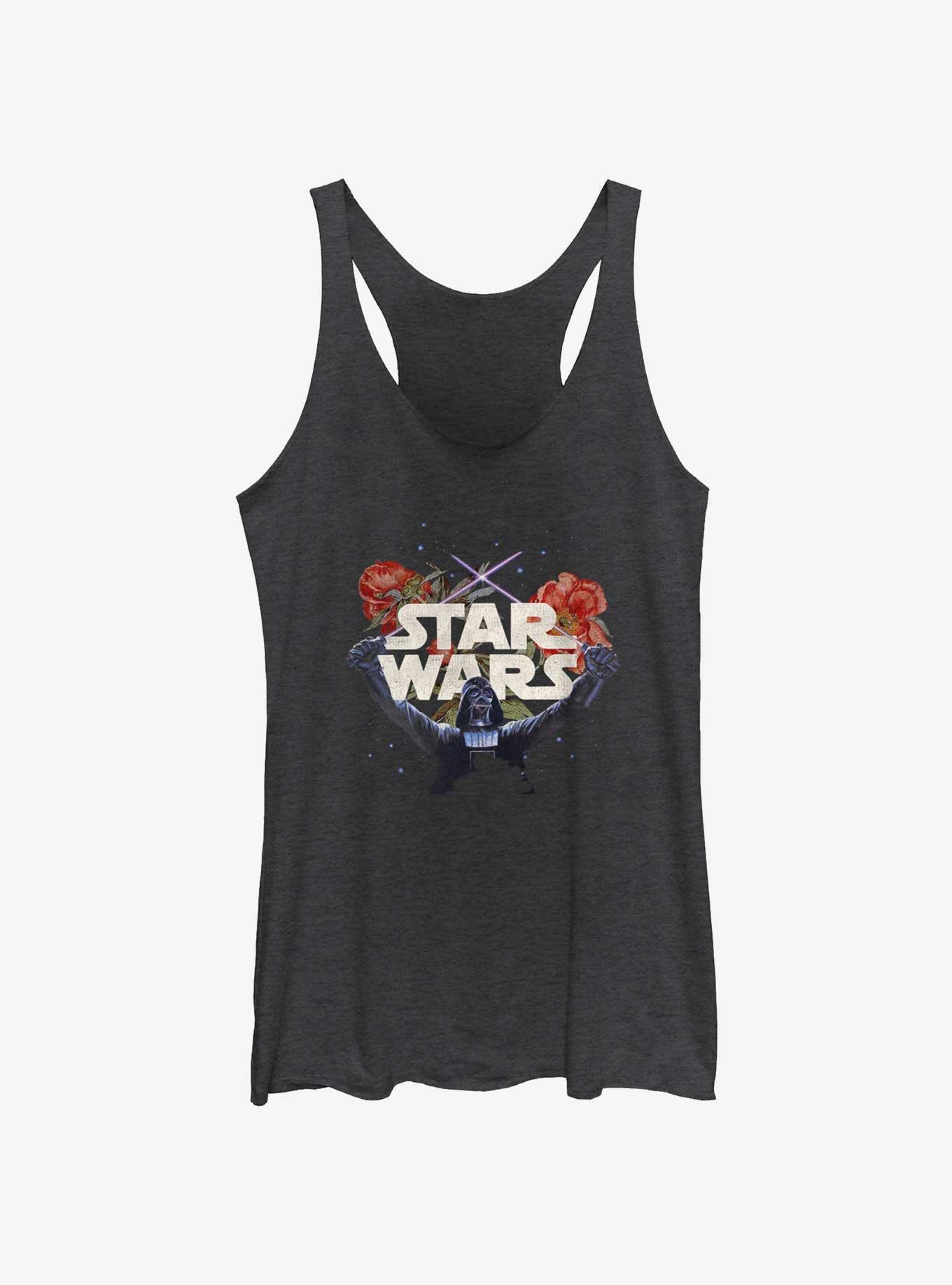 Star Wars Floral Darth Vader Womens Tank Top, , hi-res