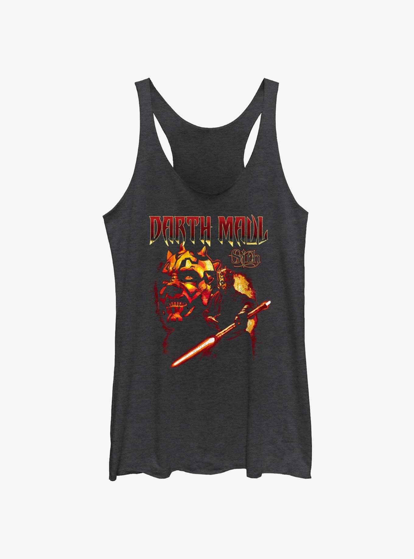 Star Wars Heavy Metal Darth Maul Womens Tank Top, BLK HTR, hi-res