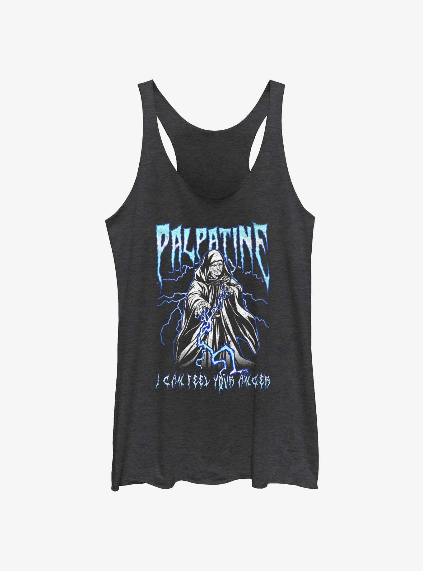 Star Wars Heavy Metal Palpatine Womens Tank Top, BLK HTR, hi-res