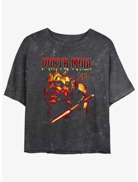 Star Wars Heavy Metal Darth Maul Mineral Wash Crop Womens T-Shirt, , hi-res