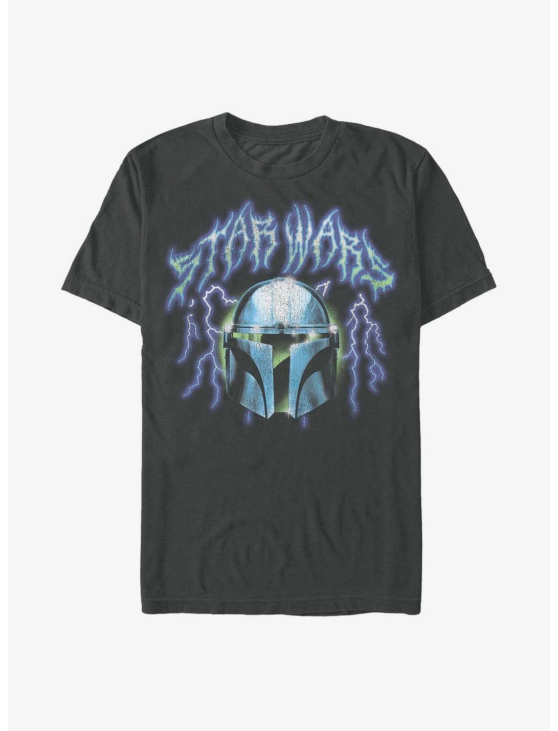 Star Wars The Mandalorian Heavy Metal Lightning T-Shirt, CHARCOAL, hi-res
